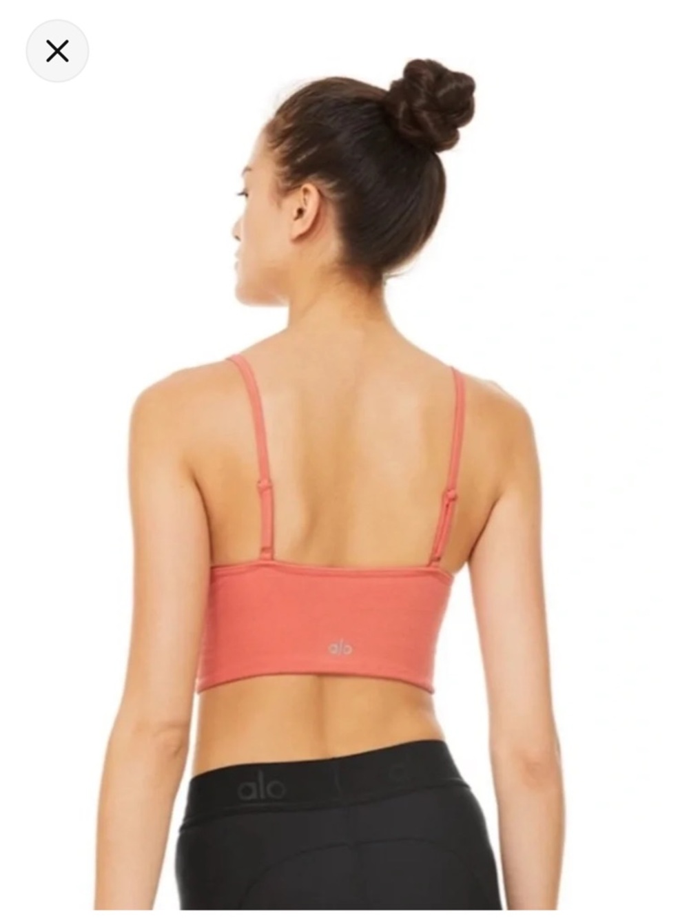 Alo Yoga Delight Bra Coral Pink Women’s Small Adjustable Straps - Picture 3 of 11